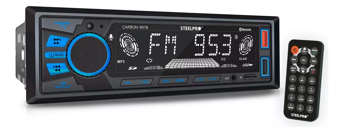 kit Autoestéreo Steelpro Bluetooth + Bocinas 6.5 Soundstream