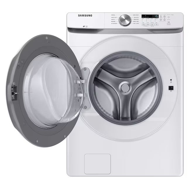 Lavadora de carga frontal apilable de alta eficiencia Samsung de 4.5 pies cúbicos (blanca) ENERGY STAR