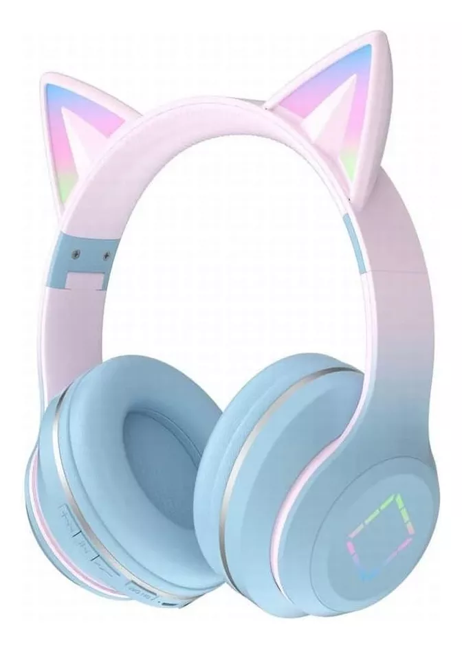 Audifonos Orejas Gato Bluetooths 5.3 Led Diadema Microfono