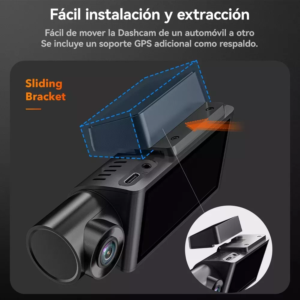 4k Cámara Para Auto 3 Channel Dashcam Con Wifi Gps Free 32gb
