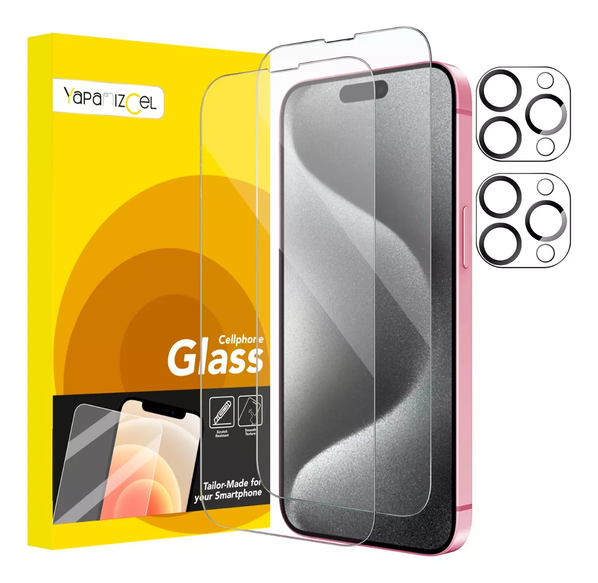 paquete 2 Unidades Mica Cristal Templado + 2 Micas Para Cámara