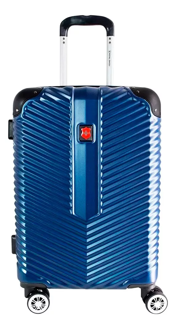 Maleta Royal Swiss Verbier Chica 20 Inch, R&iacute;gida, De Mano color Azul