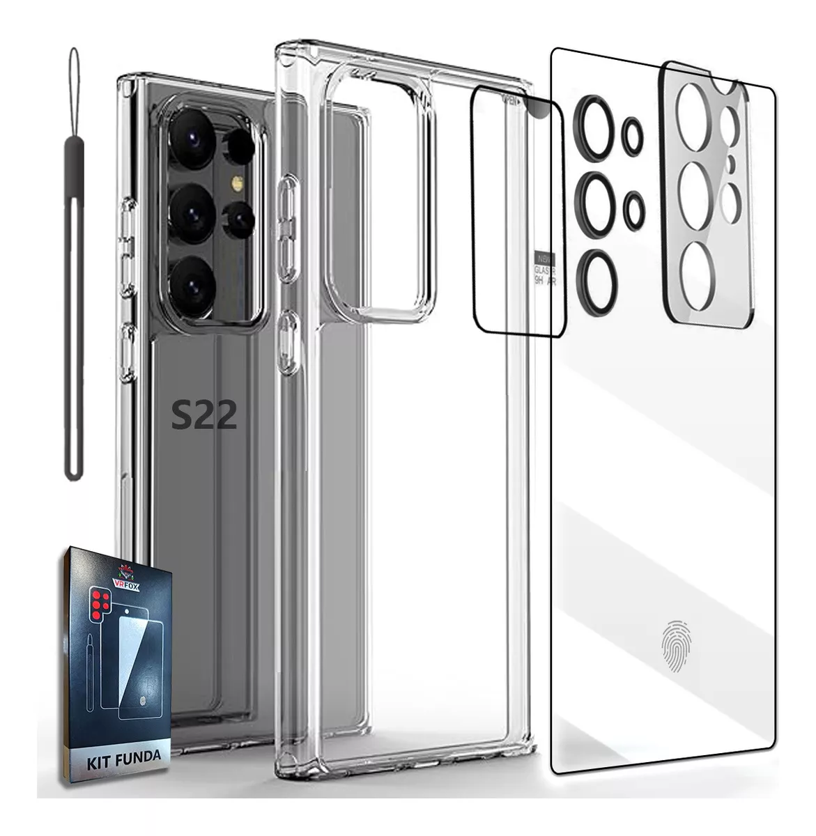 kit Funda Transparente Para Serie Samsung Galaxy S +micas Hd