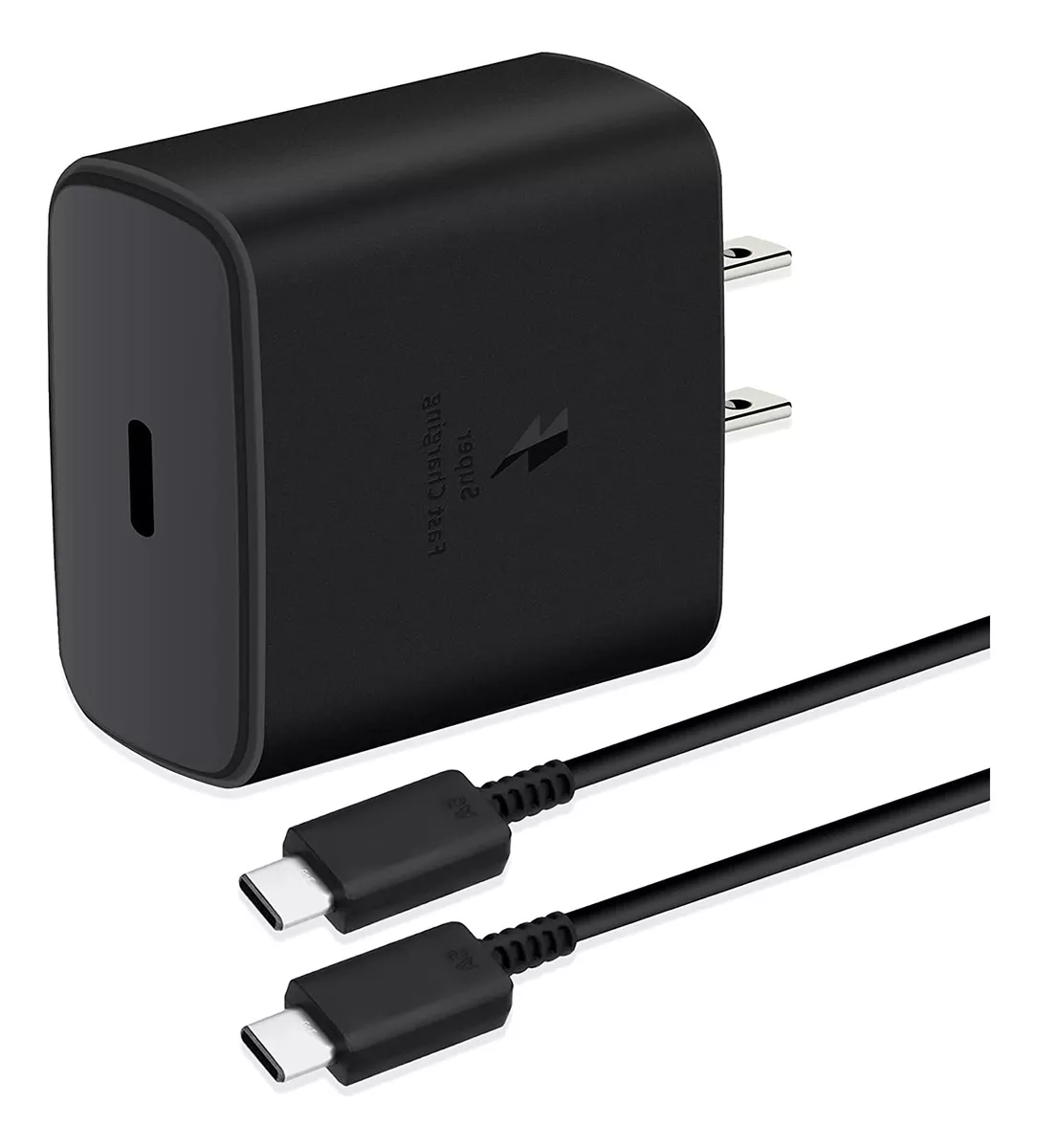 Cargador r&aacute;pido USB C de 45 W para Cargador Samsung Tipo C, USB C Cargador de tel&eacute;fono Android con 1.8M Cable Carga R&aacute;pida, para Galaxy S23 Ultra/S23/S23+/S22/S22+/Note10/Note20/S20/S21/S10 (Negro)