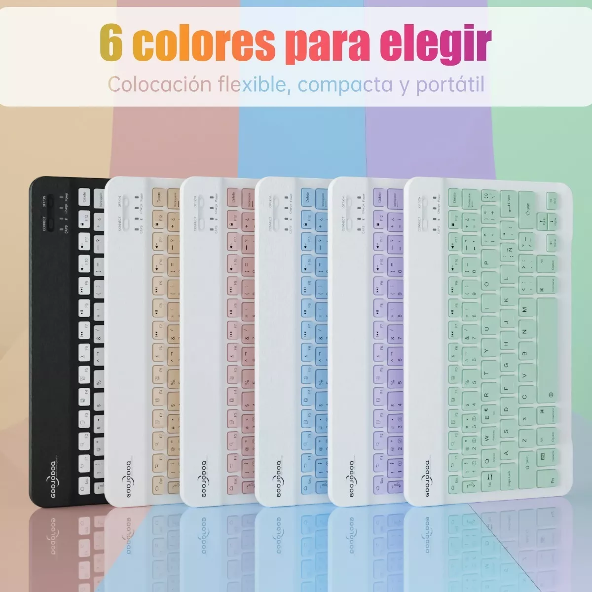 Teclado Inalámbrico Bluetooth Para iPad Android Pc
