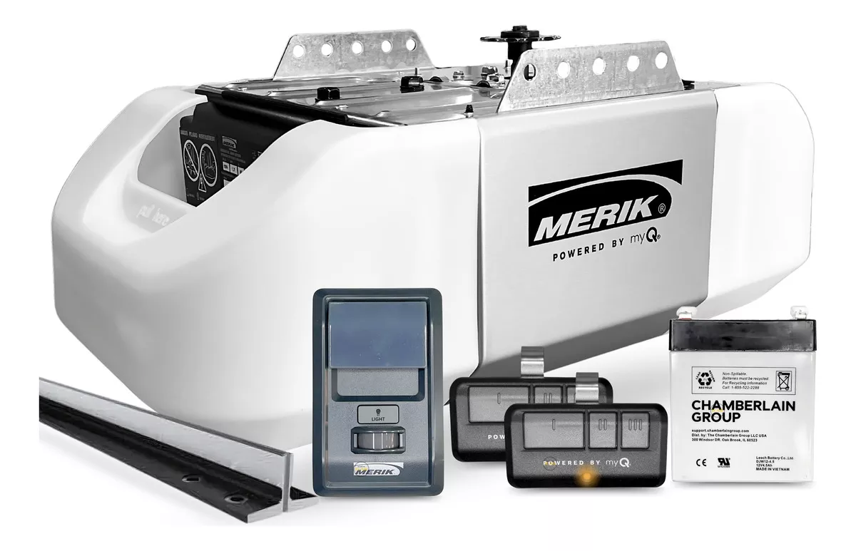 Motor Merik 7512w Con Riel Tipo T 2 Controles Wifi Para Abrir Con Tu smartphone Puertas Automaticas Frecuencia 2.0 Para Abrir Desde Cualquier Parte Donde Estes