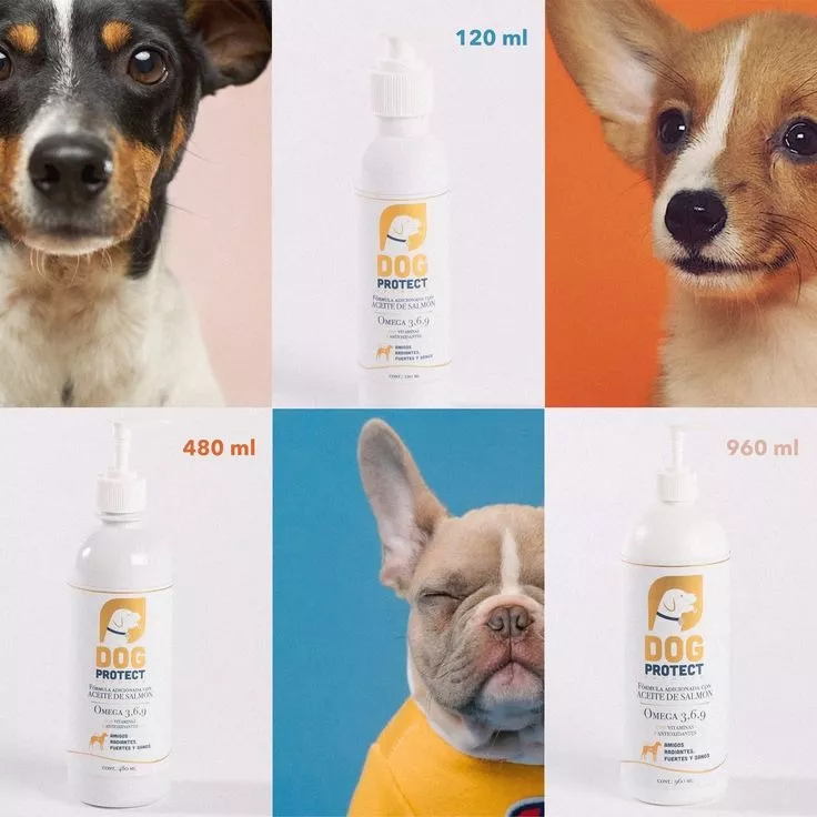 Dog Protect 960 Ml Aceite De Salmón Para Perros Omega 3,6,9