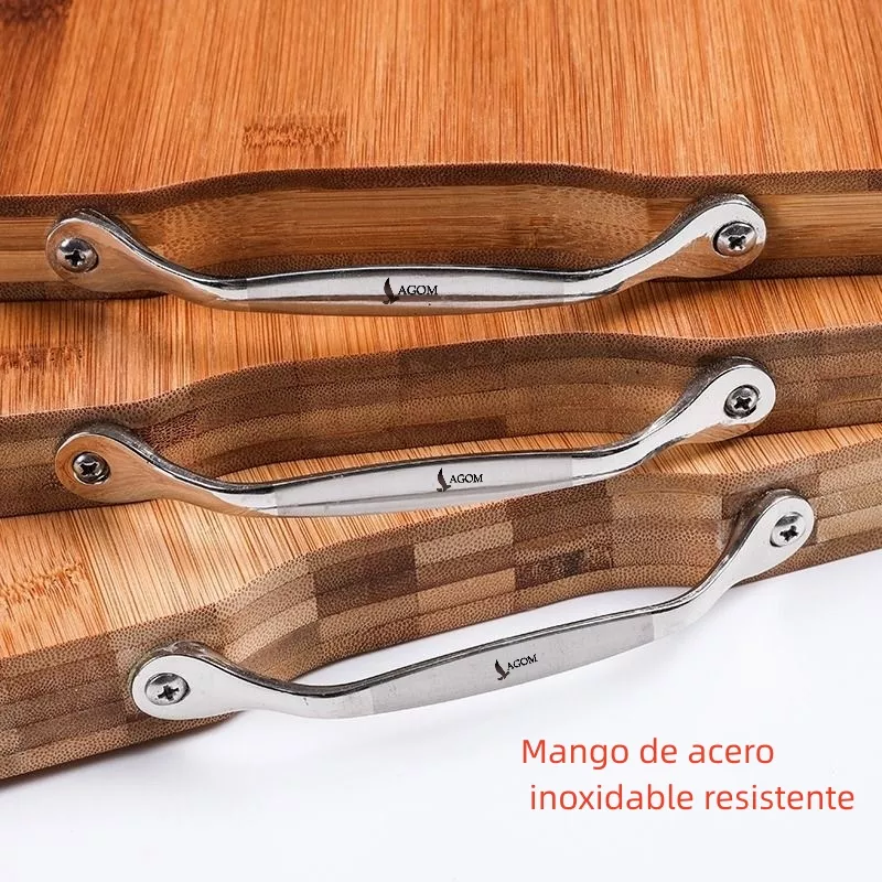 Lagom Paquete 3pz Tabla De Bambú Madera Para Picar Alimentos Asa 38x28 34x24 30x20 Fácil Limpieza E Higiene Cómodo Diseño De Suspensión Duradera Y Resistente