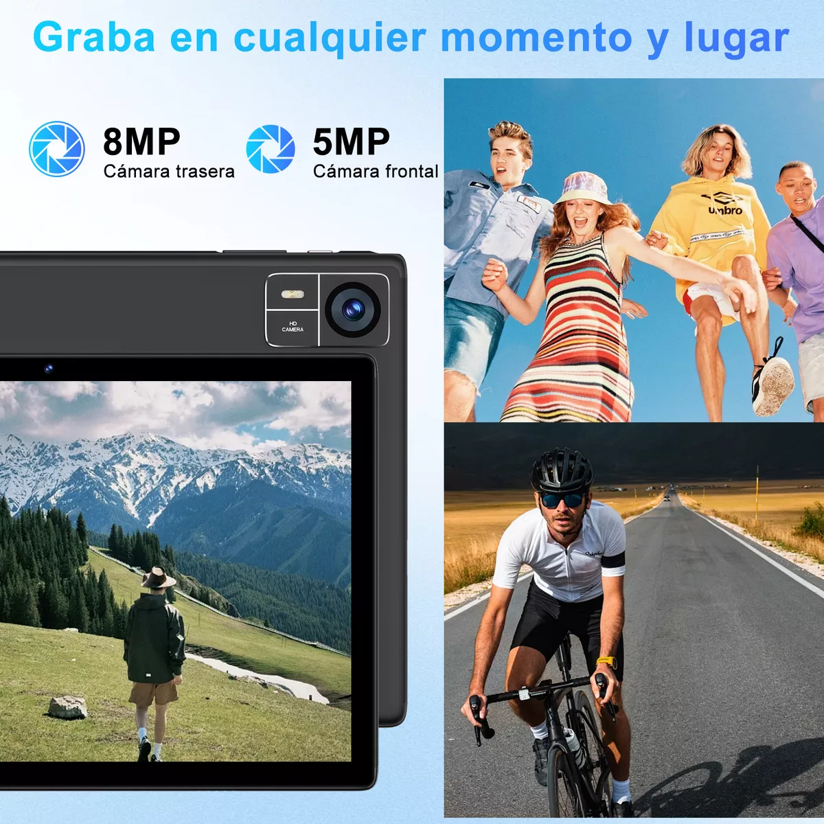 Android 14 Tablet 22gb + 128gb Rom 8000mah Con Funda Mouse