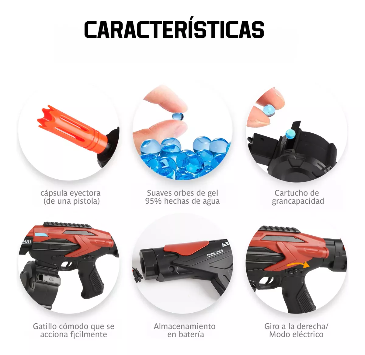 Pistola De Juguete De Hidrogel Eléctrica Regalo Para Niños