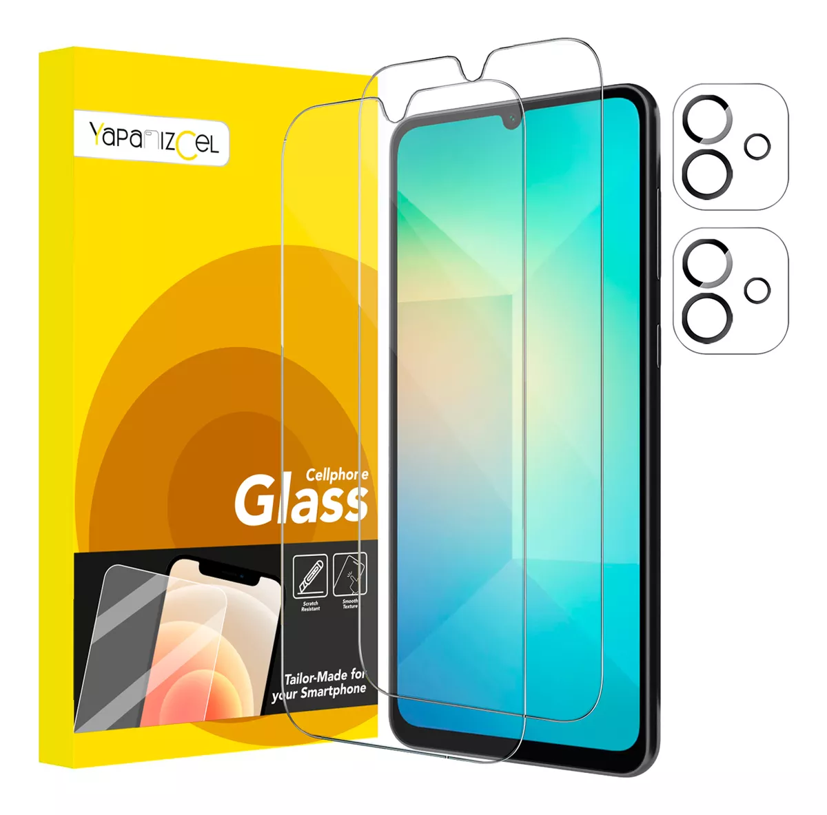 paquete 2 Unidades Mica Cristal Templado + 2 Micas Para Cámara