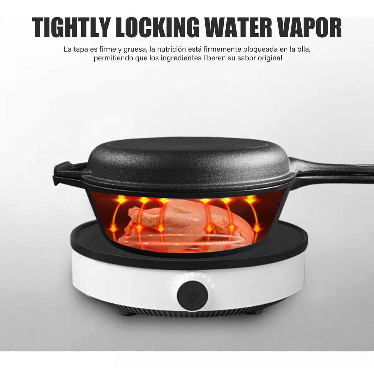 Sartén De Hierro Fundido Antiadherente Para Cocina, 2 Piezas