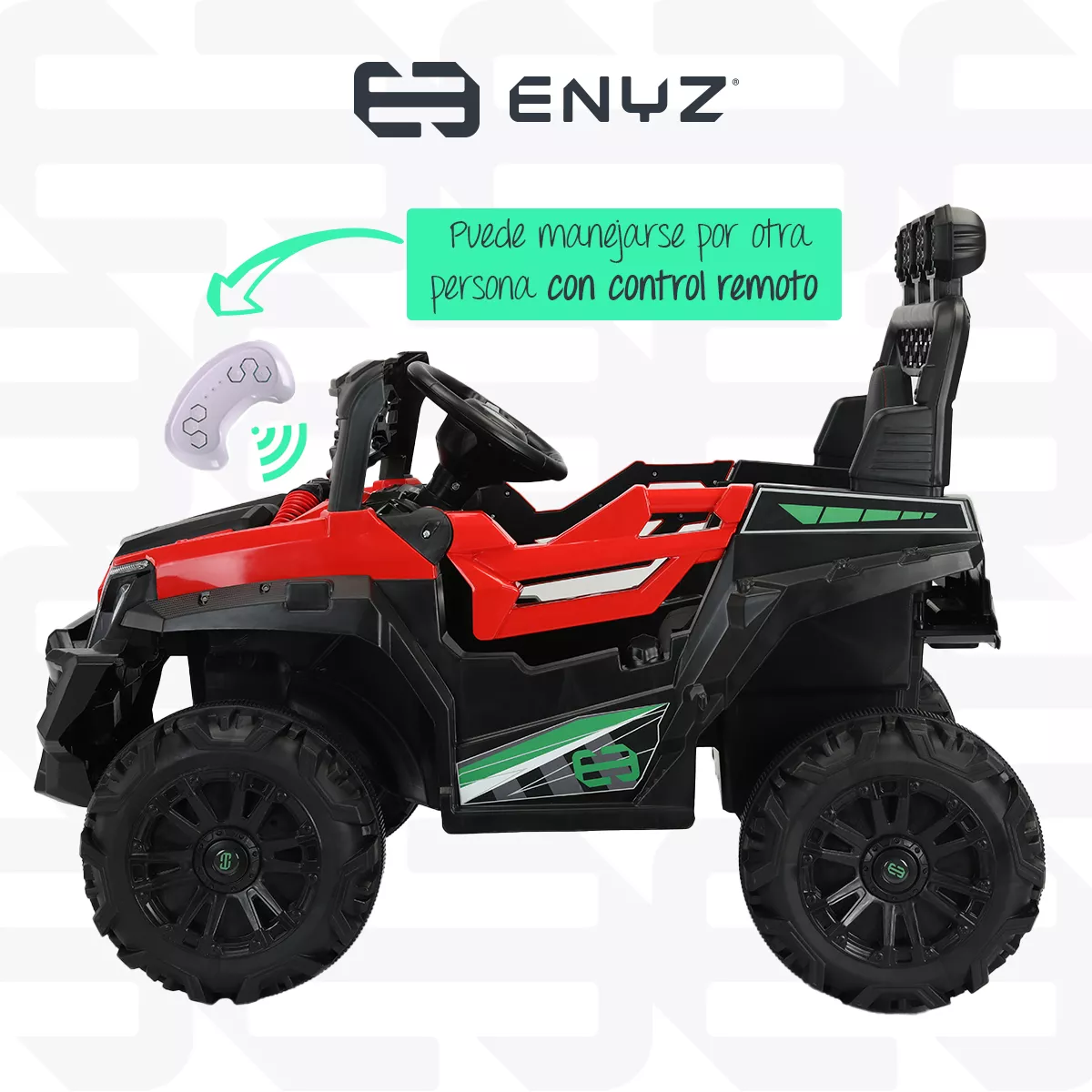 Montable Eléctrico Camioneta Razer Jeep Con Control Remoto Asientos De Piel Bluetooth Bocinas Edades Infantil 2 A 5 Años Enyz