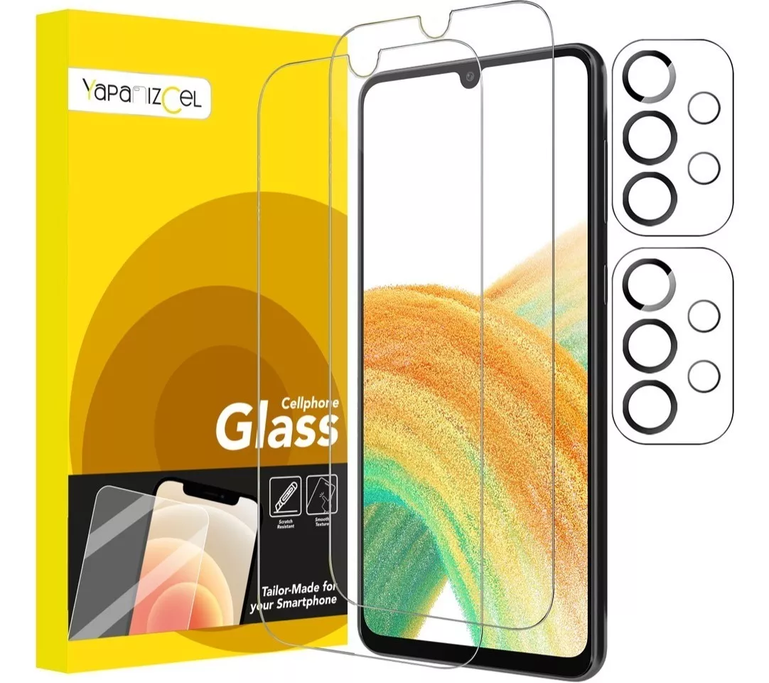 paquete 2 Unidades Mica Cristal Templado + 2 Micas Para Cámara