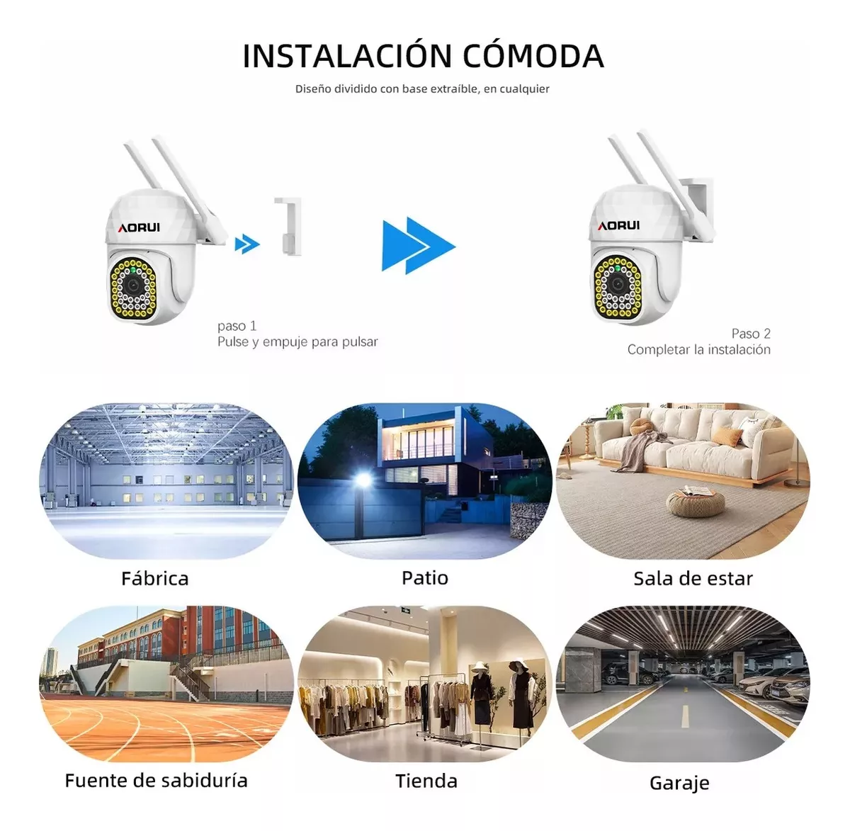 2pcs Cámara De Seguridad Hd Wifi De Visión Nocturna Alarma