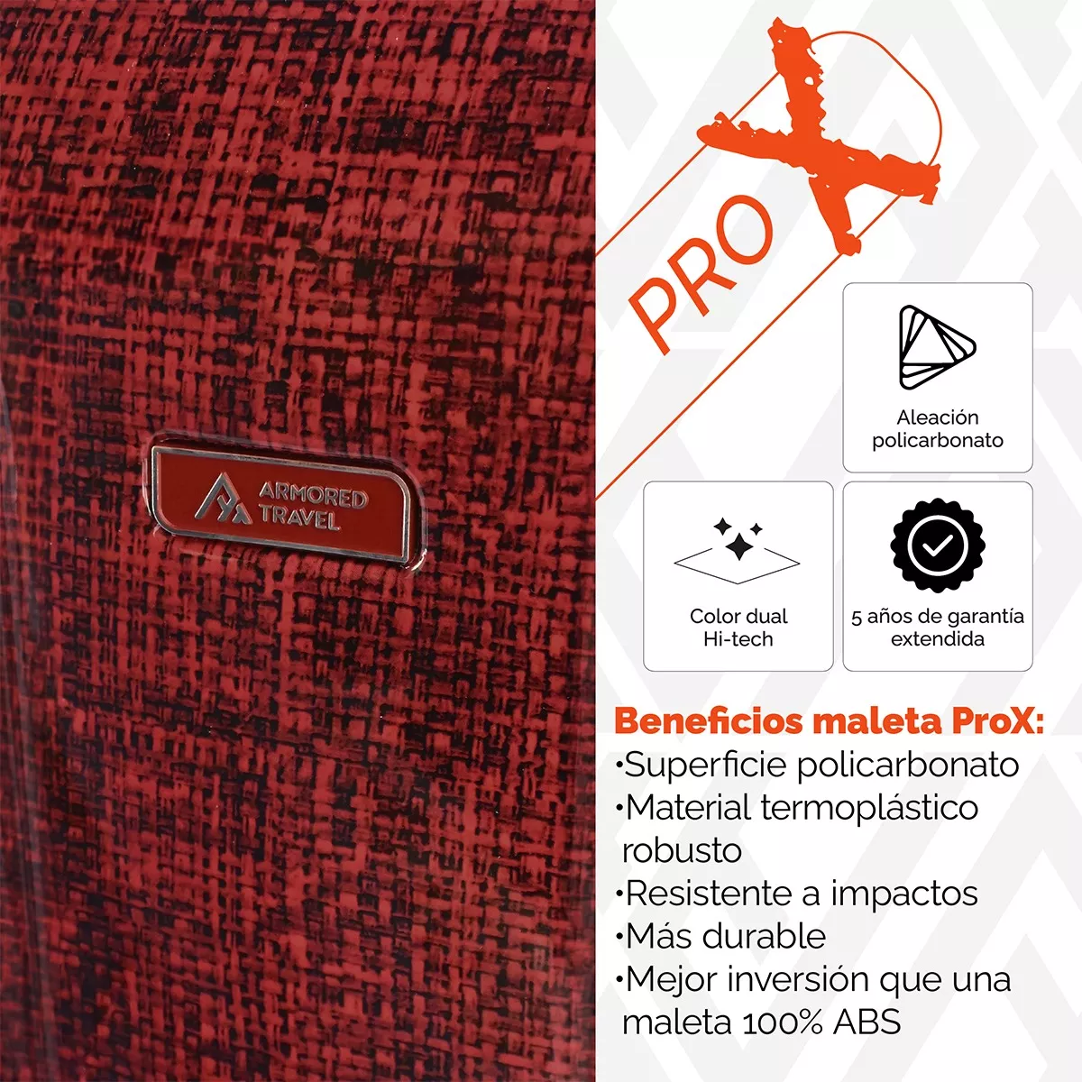 Maleta Viaje Carry On 20p 10 Kg Expandible Candado Tsa Pro-x