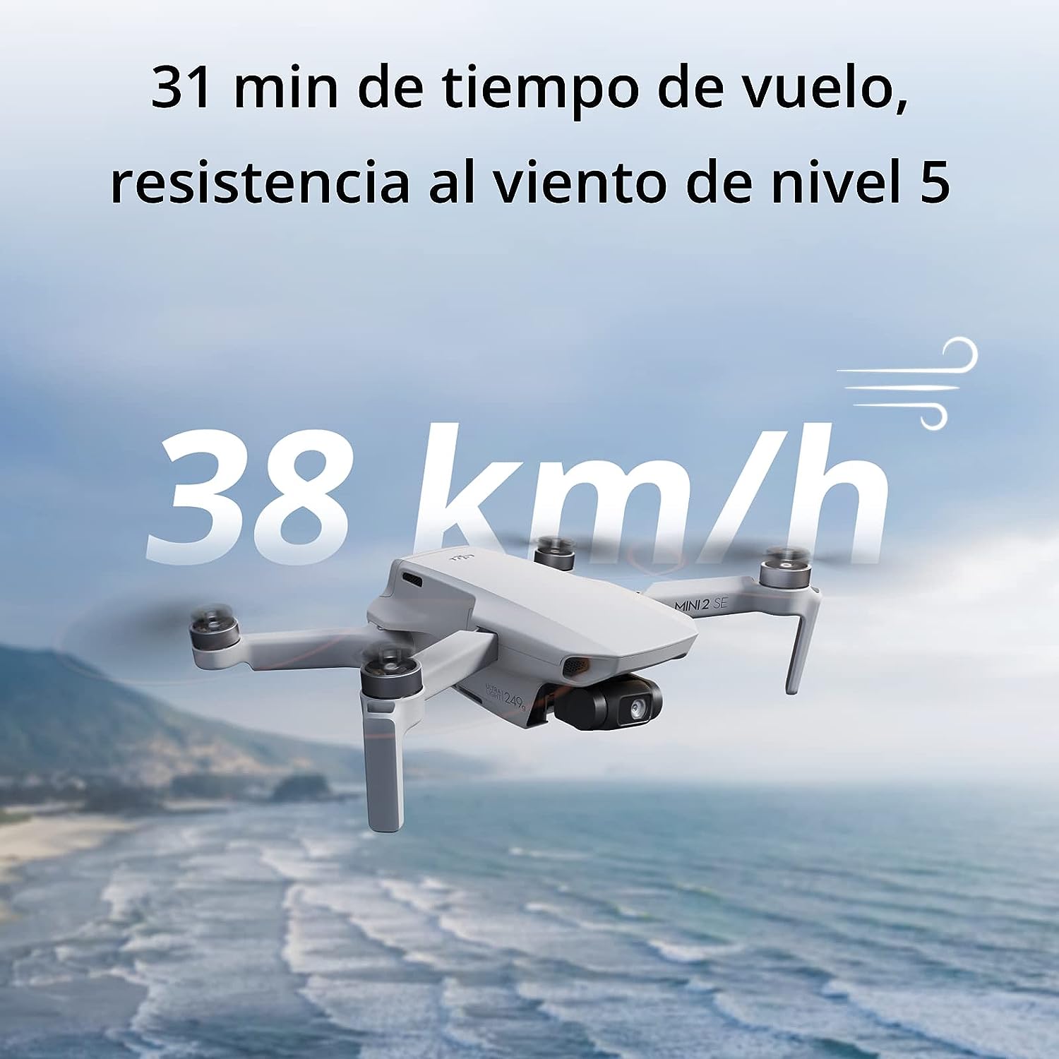 paquete DJI Mini 2 SE Vuela Más, dron mini con cámara ligero y plegable, vídeo 2.7K, modos inteligentes, transmisión de vídeo a 10 km, 31 min de vuelo, menos de 249 g, fácil de usar, baterías adicionales