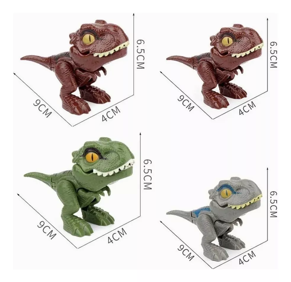 Paquete De 4 Juguetes Dinosaurios Que Se Muerden Los Dedos