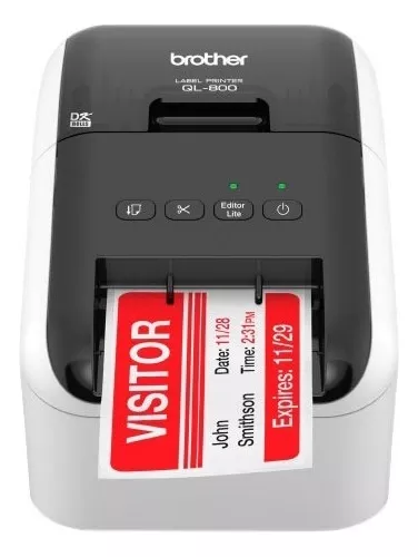 Impresora De Etiquetas Brother Ql800, Termica, Usb color Blanco