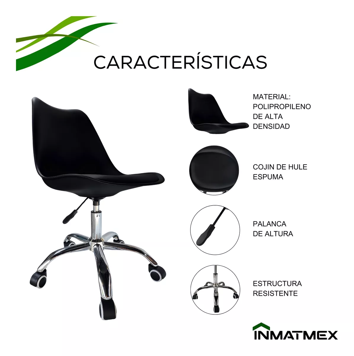 Set 2 Sillas Acolchonadas Ergonómica Eames Inmatmex