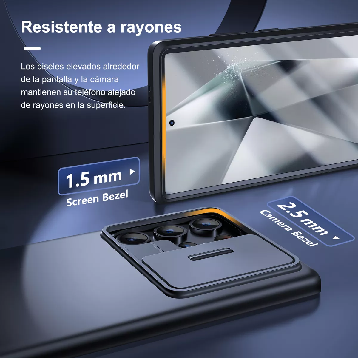 Funda Para Samsung S24 Ultra + Deslizante Cámara funda 2 Mica