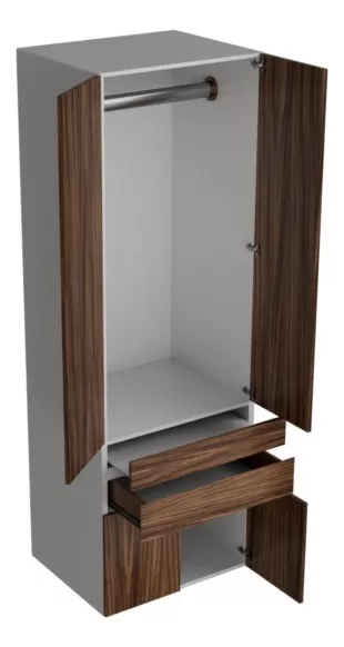Amanta Muebles Mini Closet Con Tubo Y Puertas Abatibles