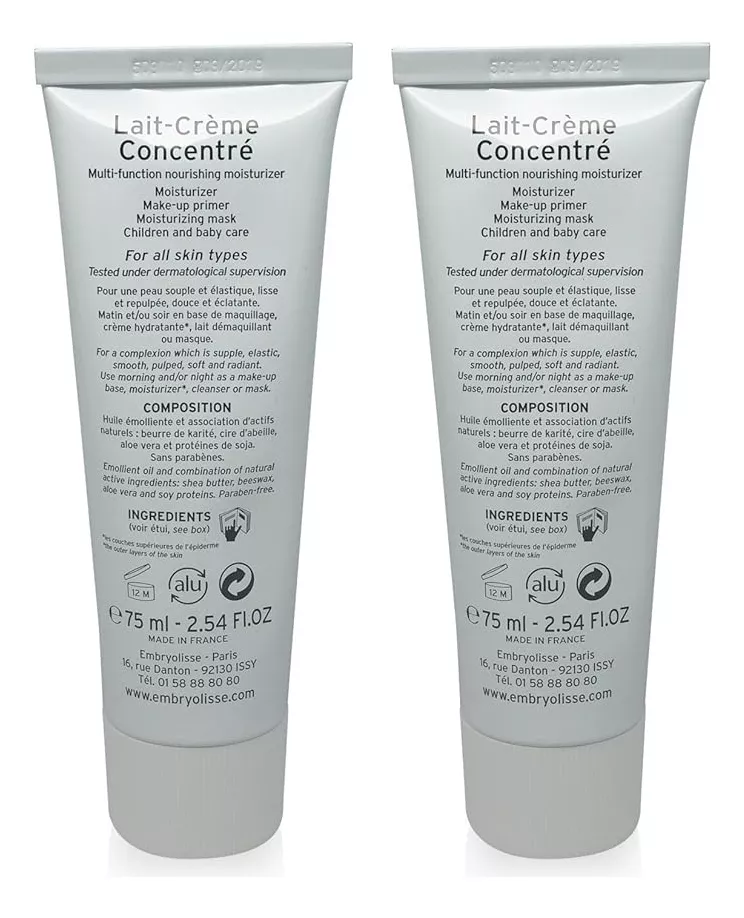 Embryolisse Leche Crema Para La Piel 75ml paquete De 2