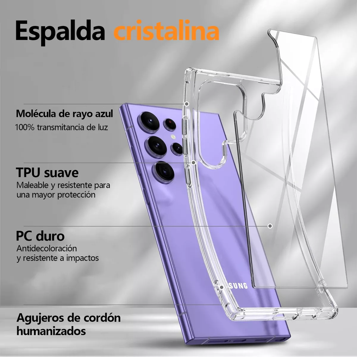 kit Funda Transparente Para Serie Samsung Galaxy S +micas Hd
