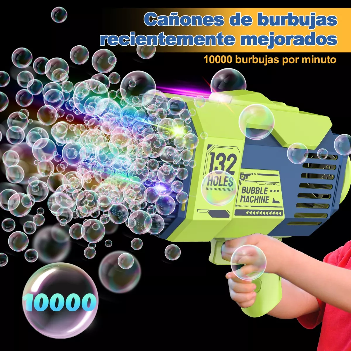 Pistola De Bubujas Bazooka Burbujas Juguetes Para Niños