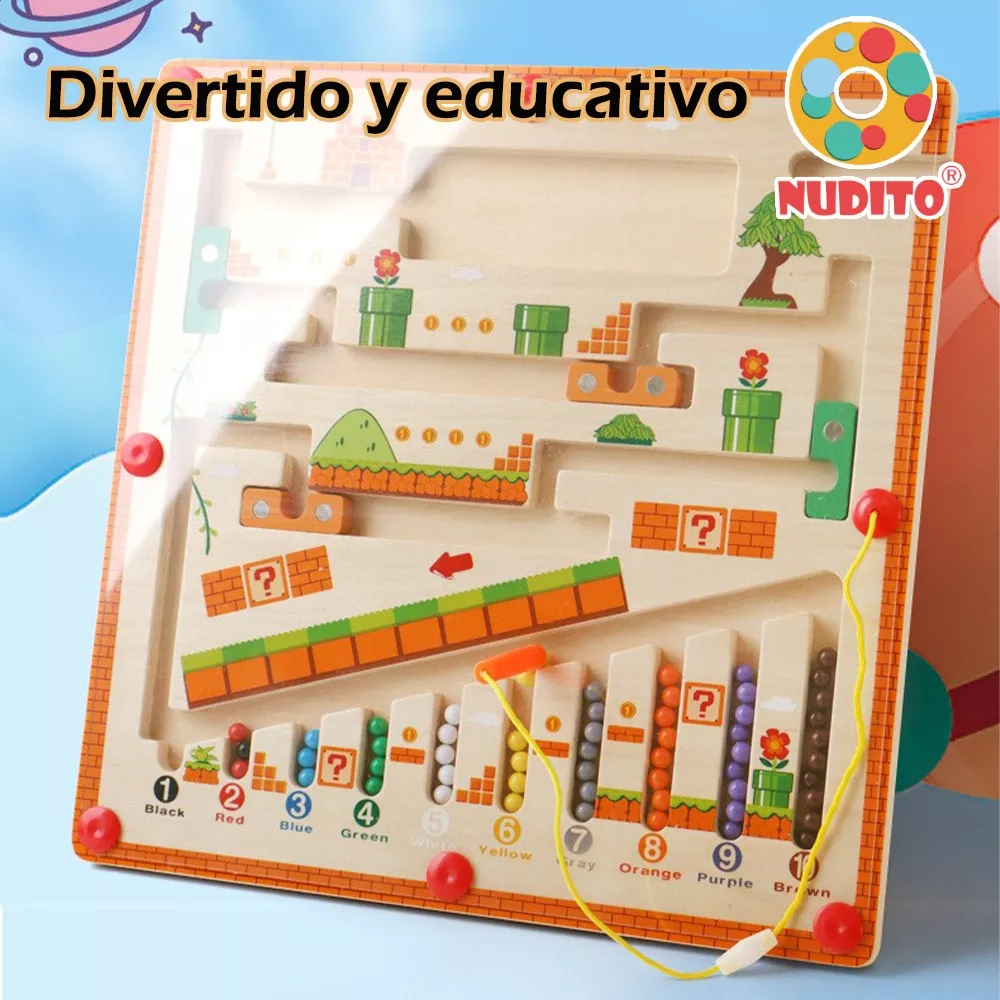 Juguete Didáctico Tablero Magnético De Cuentas Para Niños