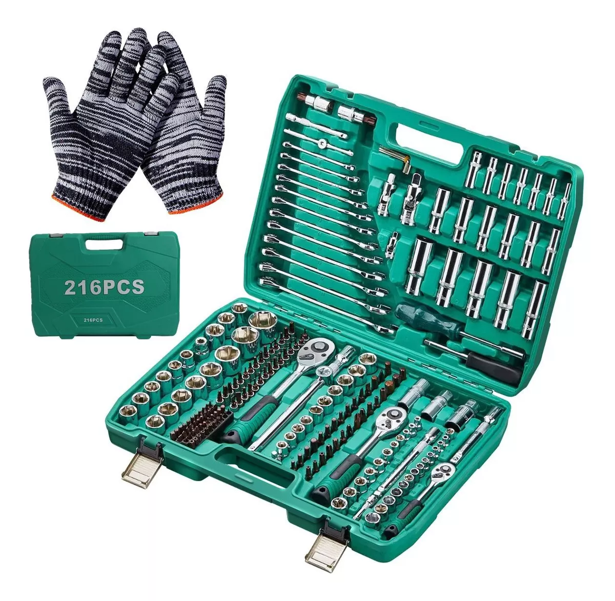 Juego De Herramientas Mec&aacute;nicas Autocle Dados De Auto 216pcs