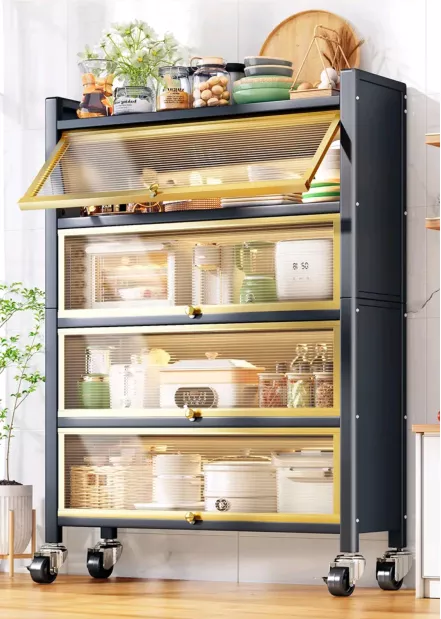 Muebles de cocina con ruedas que no ocupan mucho espacio🍉[10 días a tu puerta]