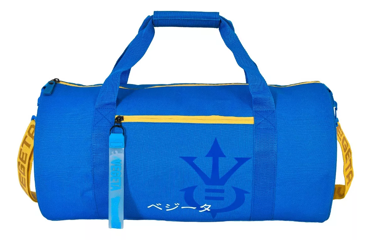 Maleta Deportiva Para Gym Vegeta Dragon Ball color Azul Liso