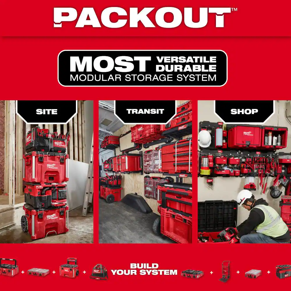 Milwaukee PACKOUT 22 in. Rolling Modular Tool Box Low Profile Handle 48-22-8427