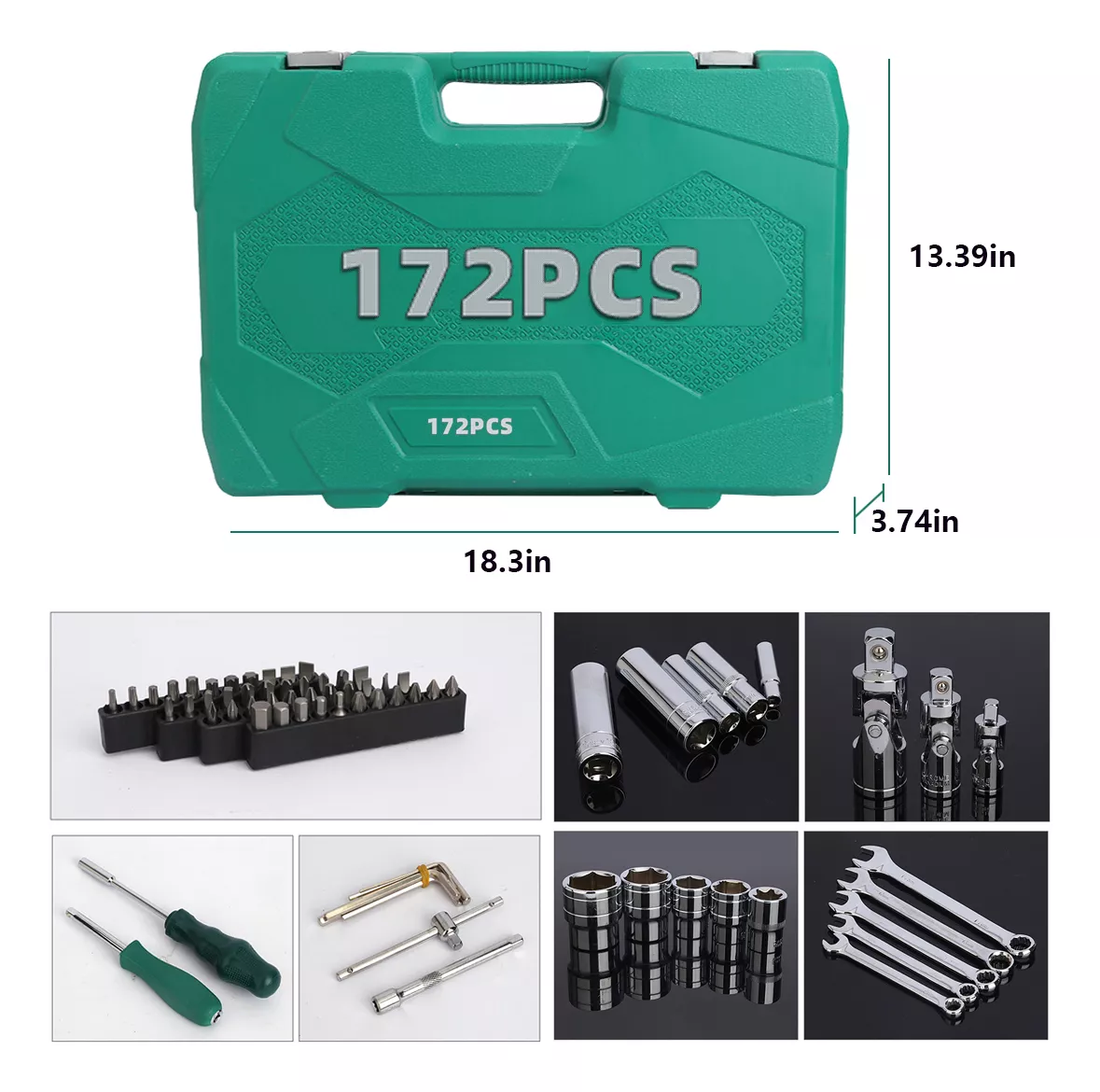 Juego De Herramientas Mecánicas Autocle Dados De Auto 172pcs