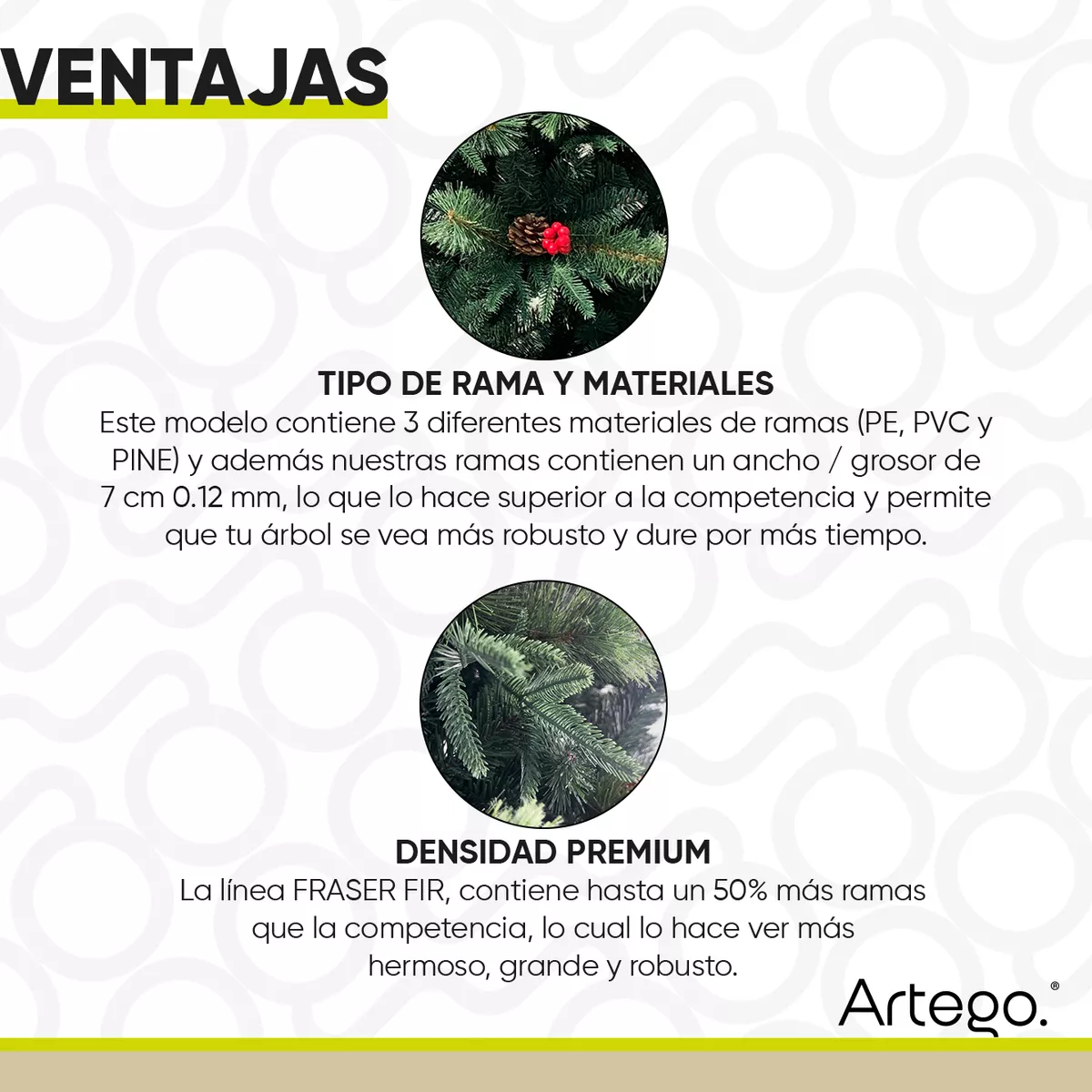 Árbol De Navidad Fraser Luxury 1600ramas + Maleta 2.2m