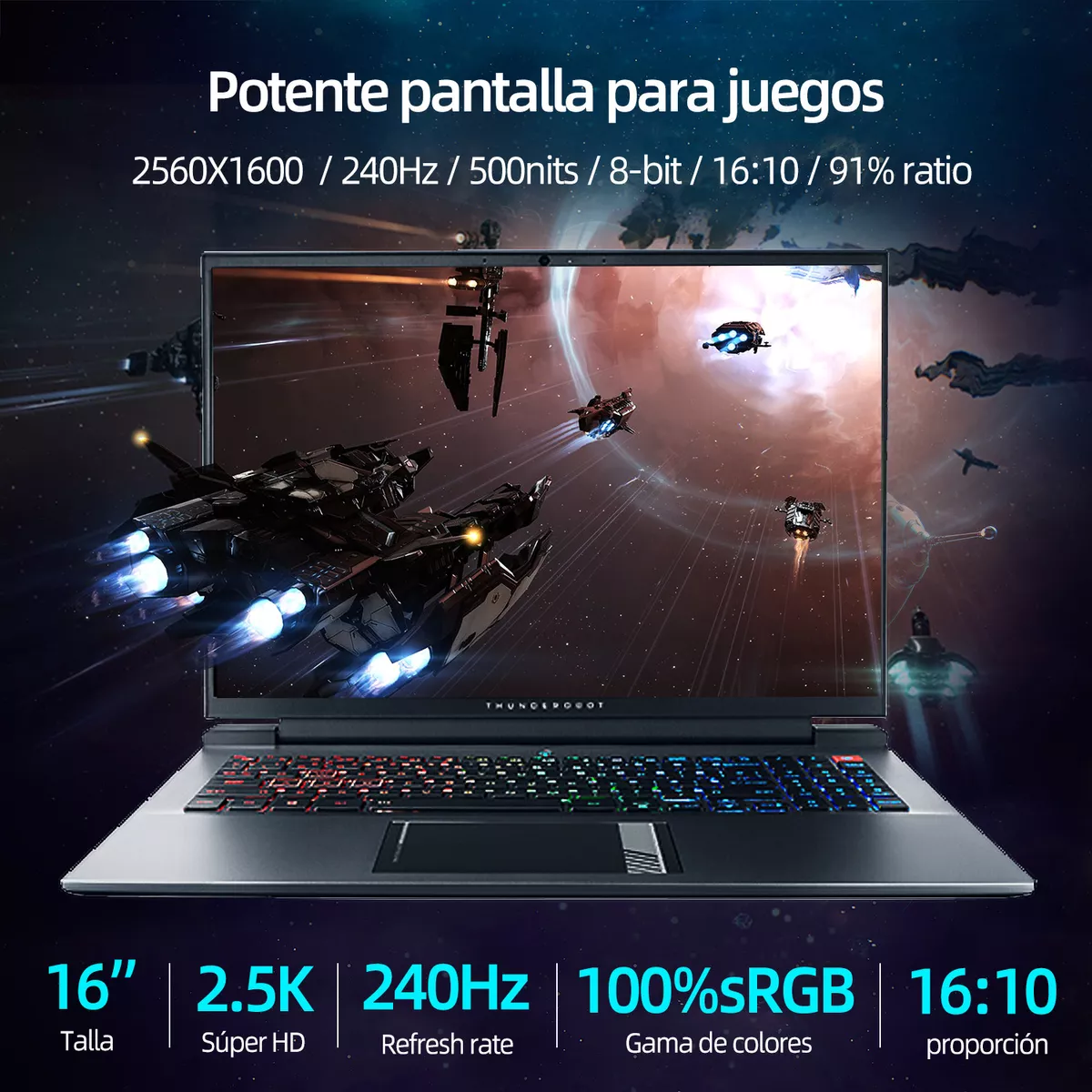 Teclado Español I9-14900hx Laptop Gamer Zero Rtx4060 32g 1t