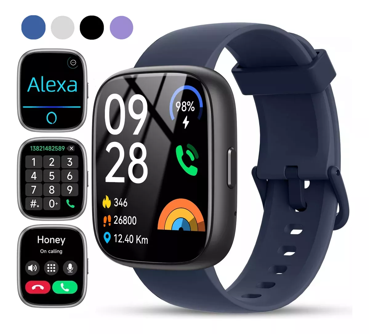 Reloj Inteligente 1.85'' Smartwatch Llamadas Bluetooth Alexa