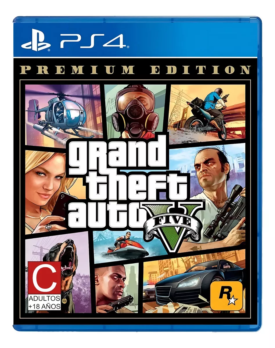 Grand Theft Auto V GTA Premium Edition Rockstar Games Xbox One F&iacute;sico