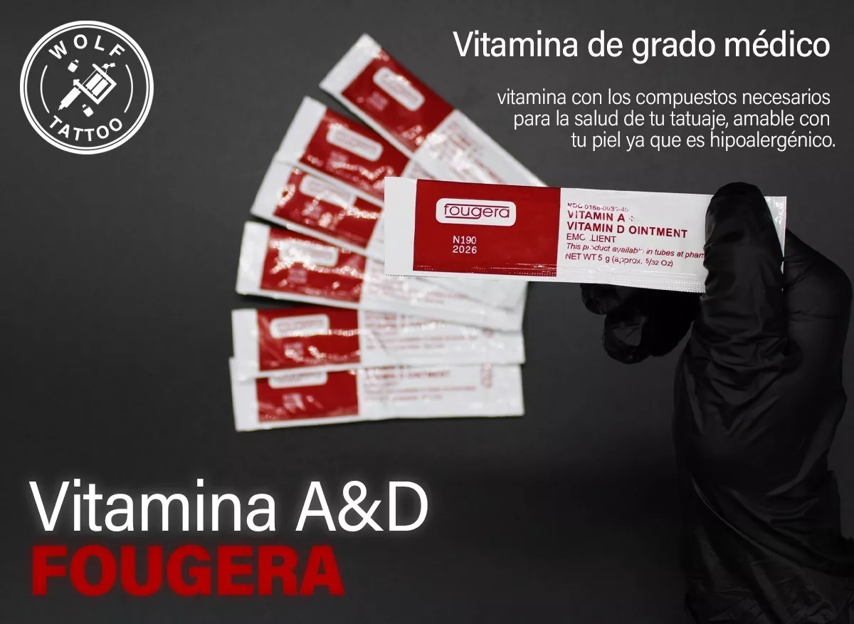 Crema Fougera Vitamina A, D Tatuaje Microblading 100 Pzs