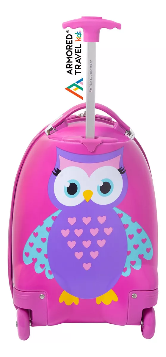 Maleta De Viaje Ni&ntilde;as Ni&ntilde;os Carry-on Buho Mochila R&iacute;gida Infantil Con Ruedas 16 K&iacute;nder Preescolar Usos M&uacute;ltiples Edades 2 A 6 A&ntilde;os Armored Kids