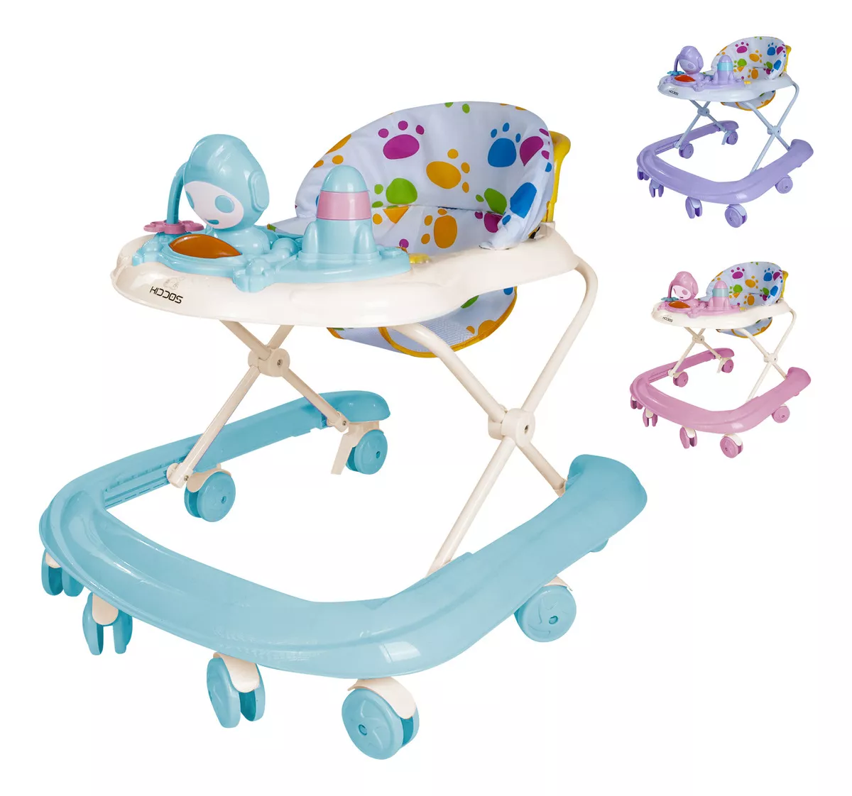 Andadera Musical Plegable Bebe Juguete Educativo Interactiva color Azul