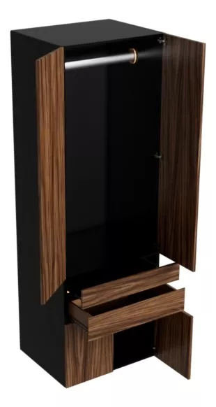 Amanta Muebles Mini Closet Con Tubo Y Puertas Abatibles