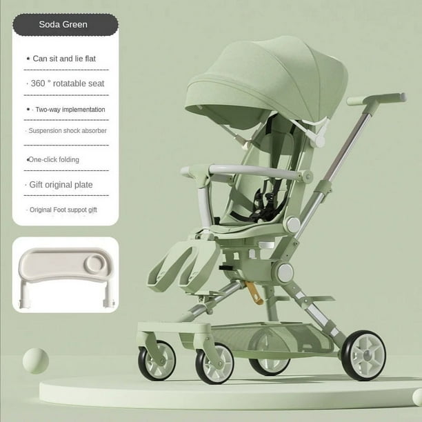 Cochecito de beb&eacute; cochecito de cuatro ruedas cochecito de beb&eacute; ligero bidireccional carrito para nios Cochecito de beb&eacute; con comodidad para beb&eacute; ShopWise Round