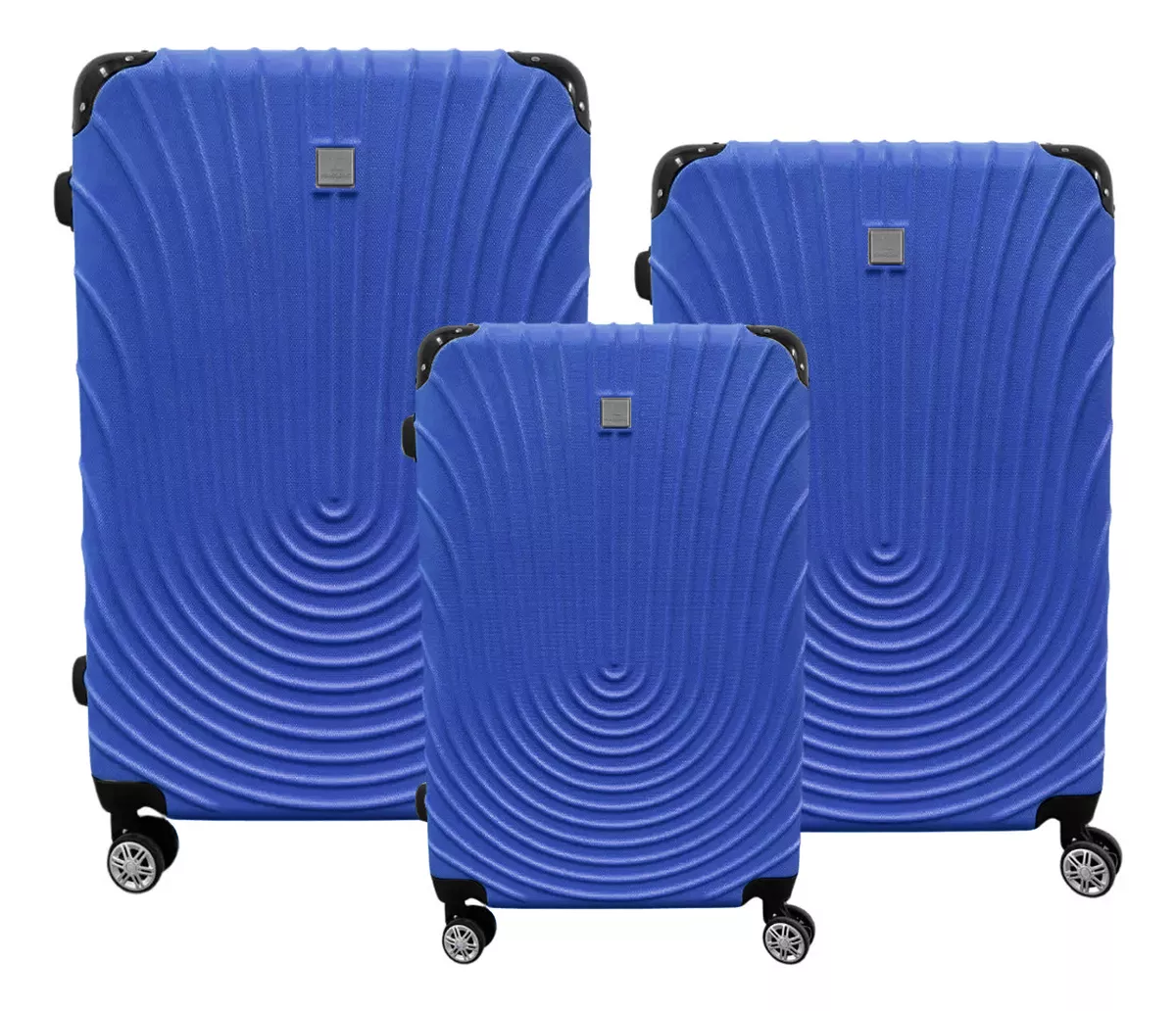 Set 3 Maletas Completas Plastico Viaje Ruedas 360 Y Candado