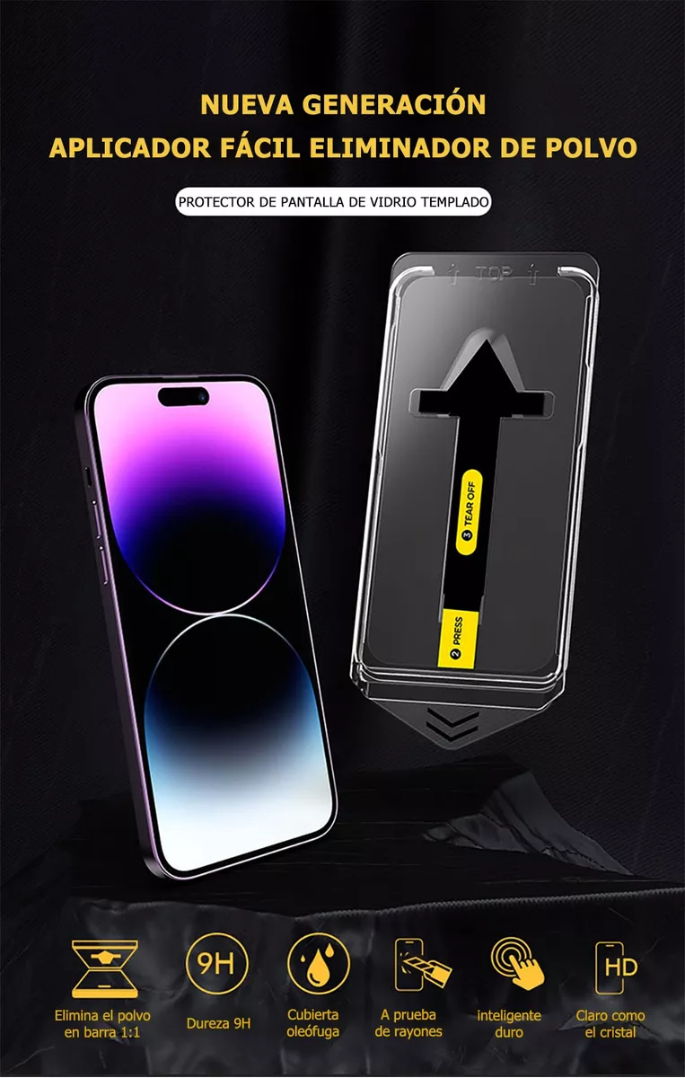 2 Piezas Mica Cristal Templado Hd Para iPhone