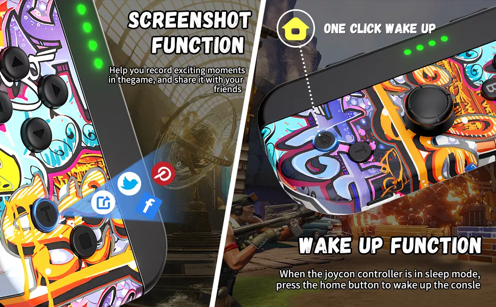 Control Joystick Pintada Inalámbrico Para Nintendo Switch