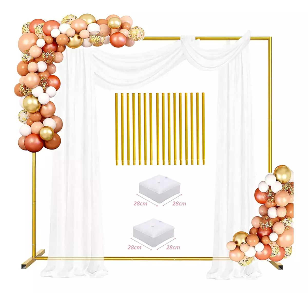 Bases Cuadradas Para Globos Soporte Para Decoraci&oacute;n 3*3m