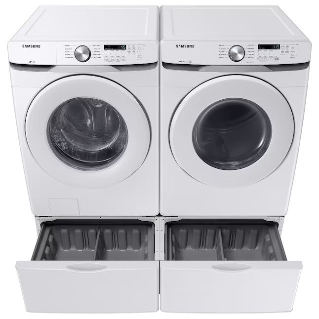Lavadora de carga frontal apilable de alta eficiencia Samsung de 4.5 pies cúbicos (blanca) ENERGY STAR