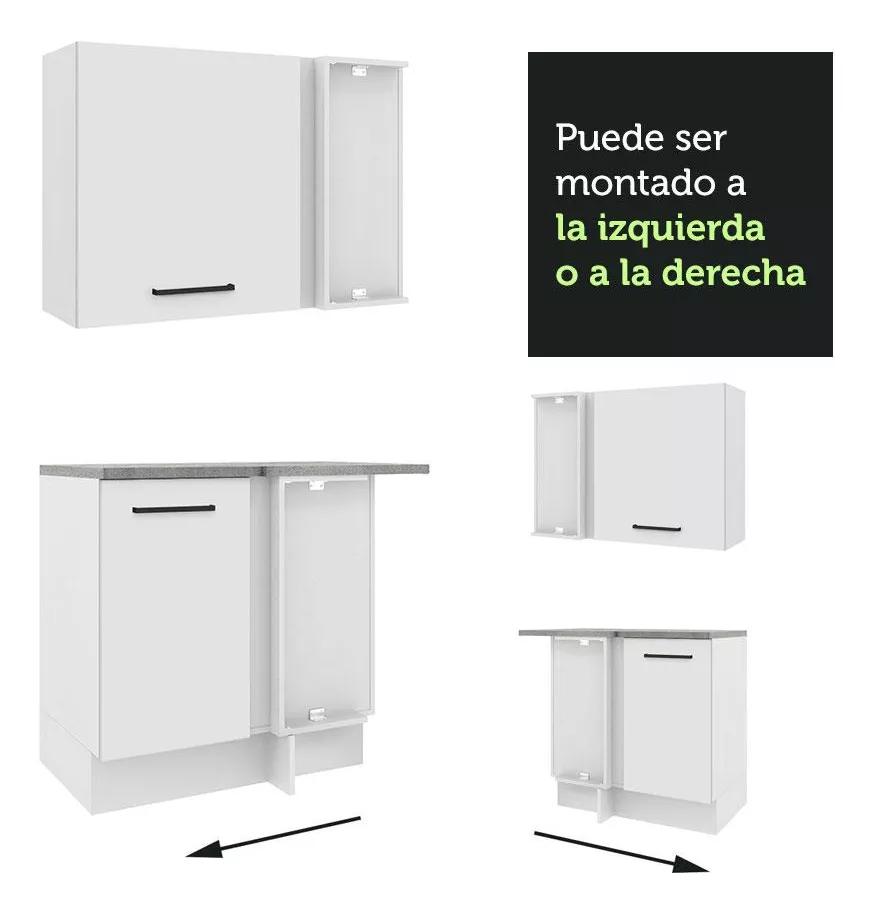 Mueble De Cocina Integral Esquinero 399cm Agata Madesa 02 B